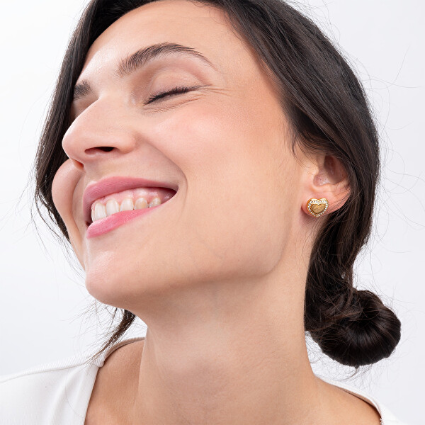 Půvabné pozlacené náušnice Amami JUBE04035JWYGT/U