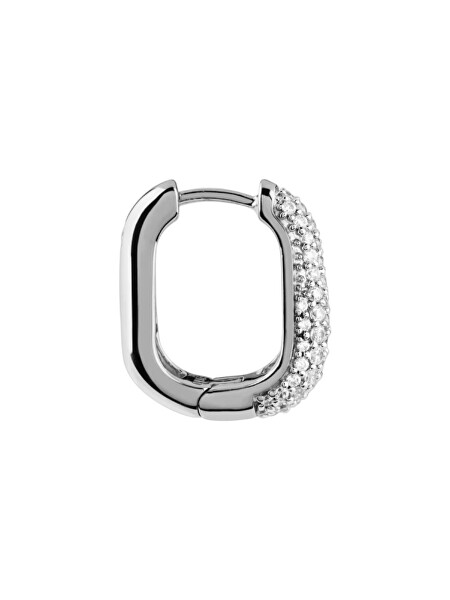 Slušivé stříbrné náušnice s krystaly Nuances JSBE04502JWRHT/U