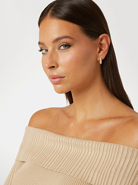 Slušivé stříbrné náušnice s krystaly Nuances JSBE04502JWRHT/U