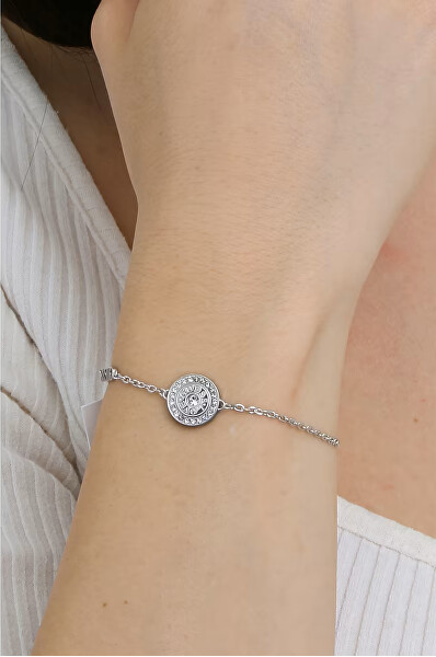 Slušivý ocelový náramek se zirkony Love Guess JUBB04082JWRHS