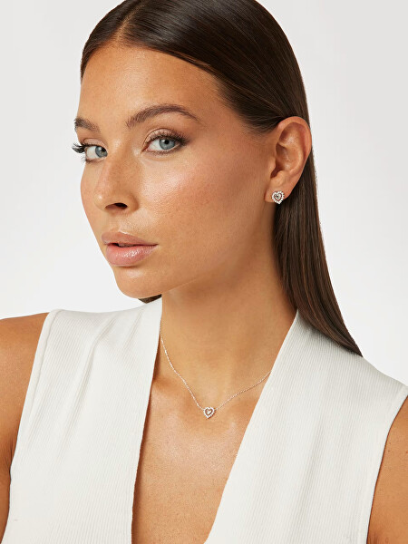 Stříbrný náhrdelník Srdce se zirkony Jardin JSBN04459JWRHT/U