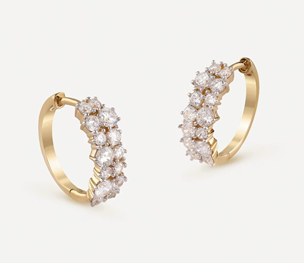 Luxusní kruhové náušnice s kubickými zirkony Jardin JSBE04481JWYGT/U