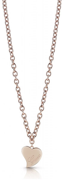 Bronzene Halskette mit großem Herzen UBN28061