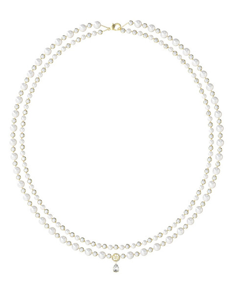 Dvojitý perličkový náhrdelník Tiny Pearly JUBN05576JWYGT/U