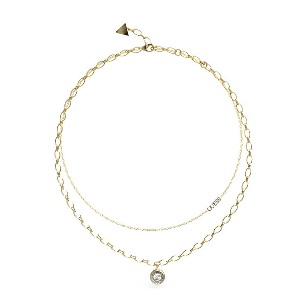 Dvojitý pozlacený náhrdelník Unique Solitaire JUBN03395JWYGT