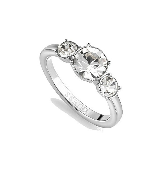 Elegante anello in acciaio con zirconi BR0317 JU8JWRH