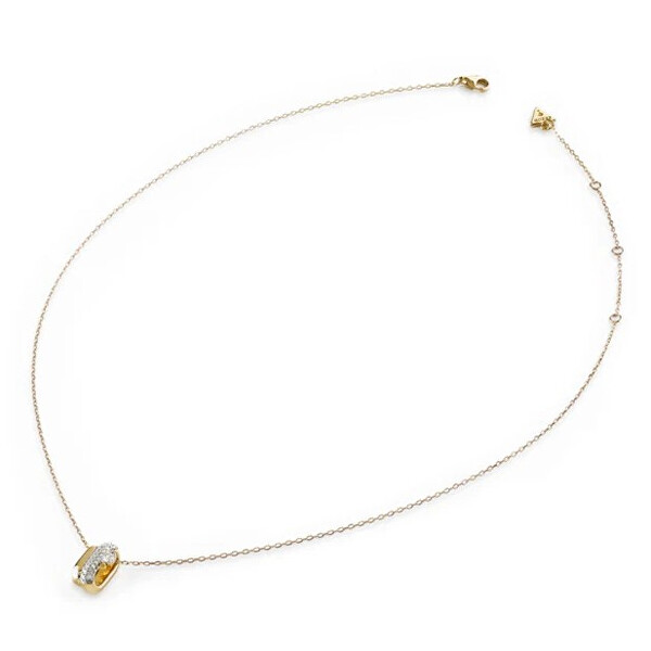 Jemný pozlacený náhrdelník s krystaly Nuances JSBN04504JWYGT/U