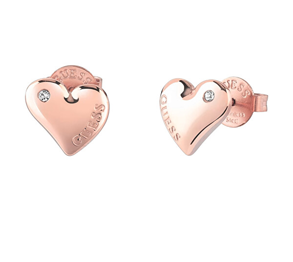 Gyönyörű bronz fülbevaló Fluid Hearts JUBE02303JWRGT/U