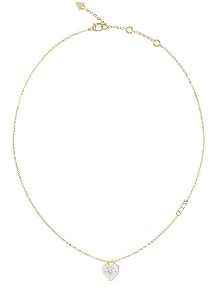 Krásný pozlacený náhrdelník Guess Amore JUBN05052JWYGWHT/U