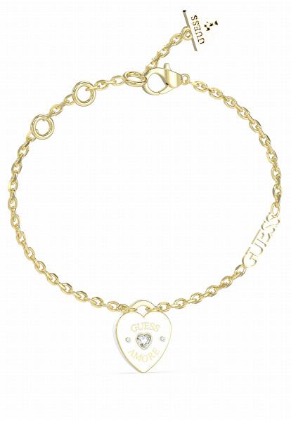 Krásný pozlacený náramek Guess Amore JUBB05053JWYGWH