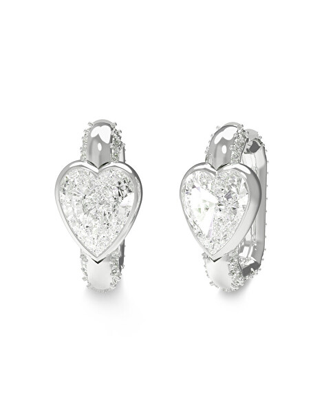 Kruhové náušnice se srdíčky Crystal Love JUBE06365JWRHT/U