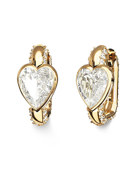 Kruhové náušnice so srdiečkami Crystal Love JUBE06365JWYGT/U