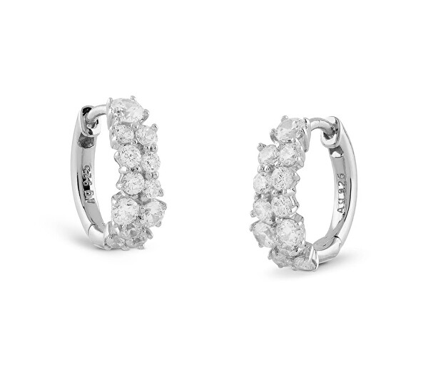 Luxusní kruhové náušnice s kubickými zirkony Jardin JSBE04488JWRHT/U