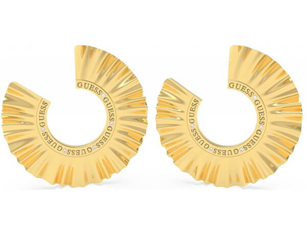 Moderni orecchini placcati in oro Plisse UBE70061