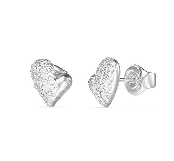 Oceľové srdiečka s kryštálmi Golden Love JUBE06453JWRHT/U