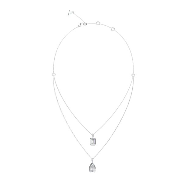 Ocelový dvojitý náhrdelník s kubickými zirkony 4G Light JUBN05242JWRHT/U
