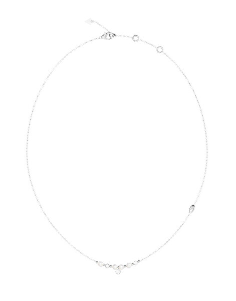 Oceľový náhrdelník s pravými perlami Pearly JUBN06480JWRHT/U