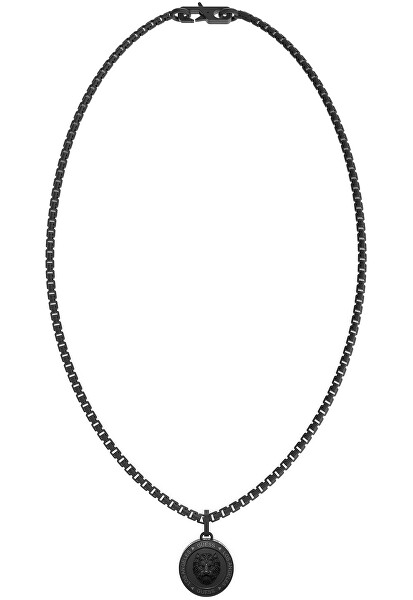 Originální černý náhrdelník se lvem Lion King UMN01316