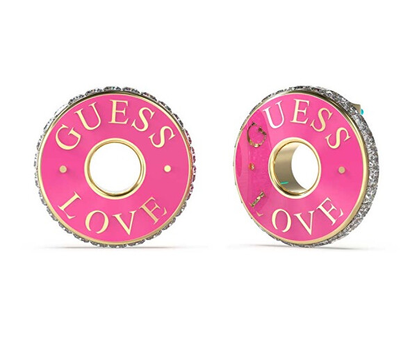 Cercei originali placați cu aur Love Guess JUBE04084JWYGFCT/U