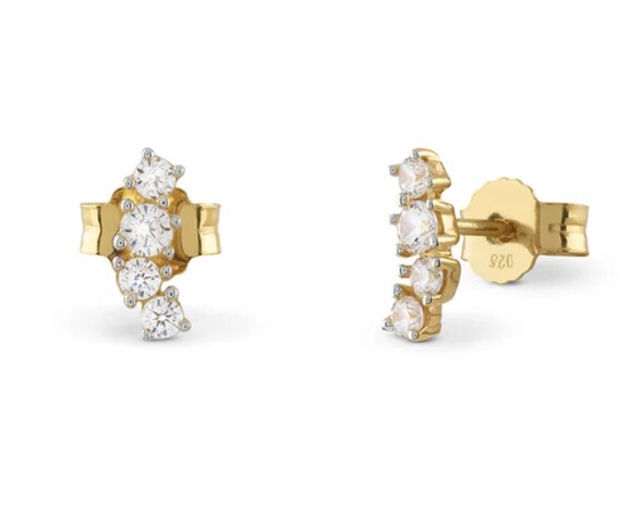 Pozlacené pecky s kubickými zirkony Jardin JSBE04491JWYGT/U