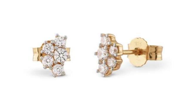 Pozlacené pecky s kubickými zirkony Jardin JSBE04493JWYGT/U