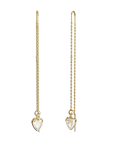 Pozlacené řetízkové náušnice Crystal Love JUBE06364JWYGT/U