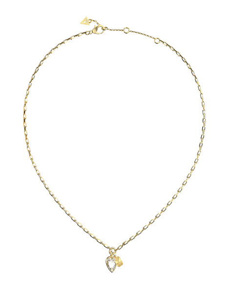 Pozlacený náhrdelník Čiré srdce Crystal Love JUBN06359JWYGT/U
