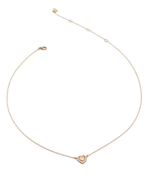 Pozlacený náhrdelník Srdce se zirkony Jardin JSBN04456JWYGT/U