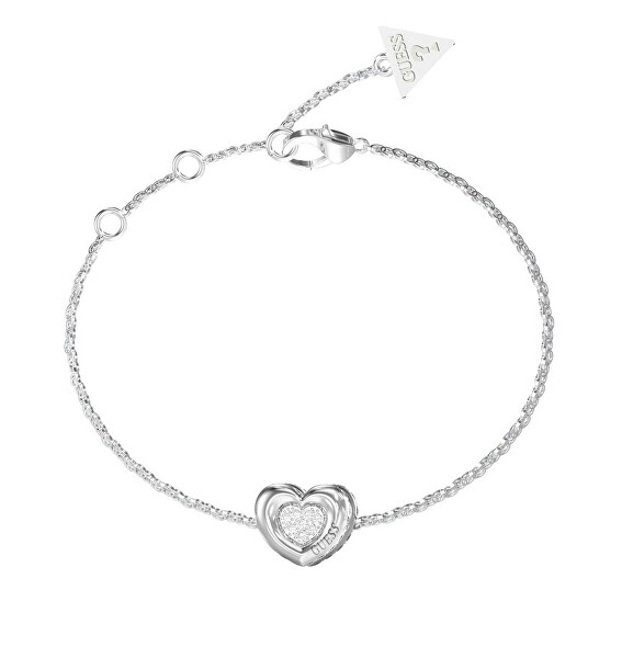Půvabný náramek Srdíčko s krystaly L.O.V.E. JUBB05461JWRH