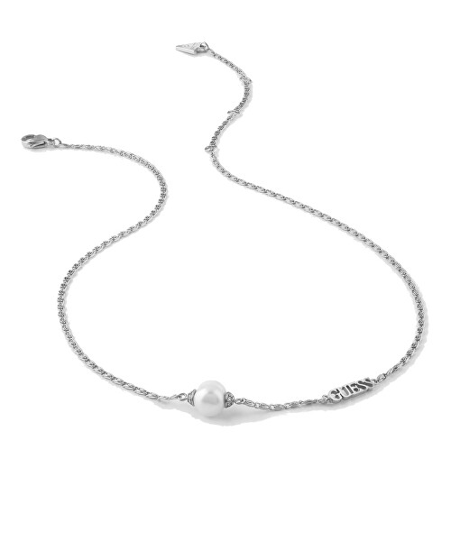 Půvabný ocelový náhrdelník s perlou Underwater Love JUBN02268JWRHT/U