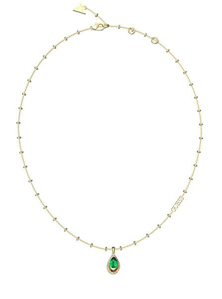 Pôvabný pozlátený náhrdelník Crystal Drop JUBN03391JWYGEMT/U