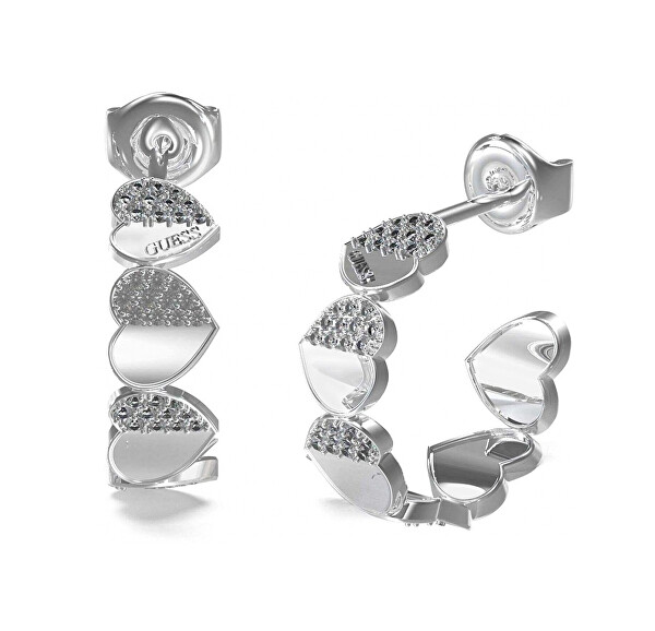 Romantické kruhové náušnice Lovely Guess JUBE03040JWRHT