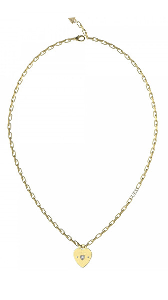 Romantický pozlacený náhrdelník Guess Amore JUBN05060JWYGT/U