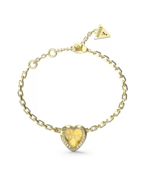 Bracciale romantico placcato in oro con cuore Mon Amour JUBB04607JWYG