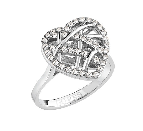 Slušivý ocelový prsten Heart Cage JUBR03101JWRH
