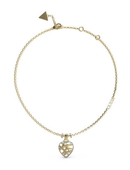 Schicke vergoldete Halskette mit Herzen Heart Cage JUBN03099JWYGT/U