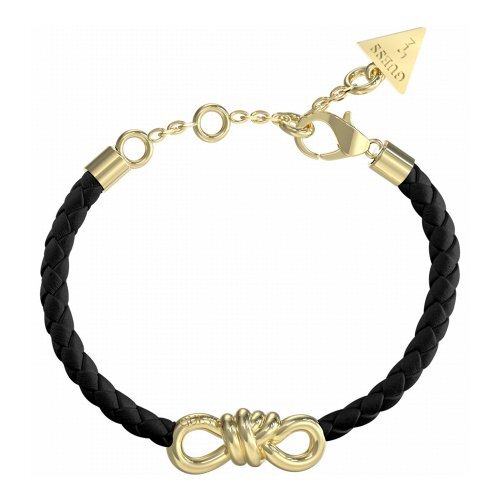 Bracciale di stile in pelle nera e con fiocco JUBB04003JWYGBKT/U