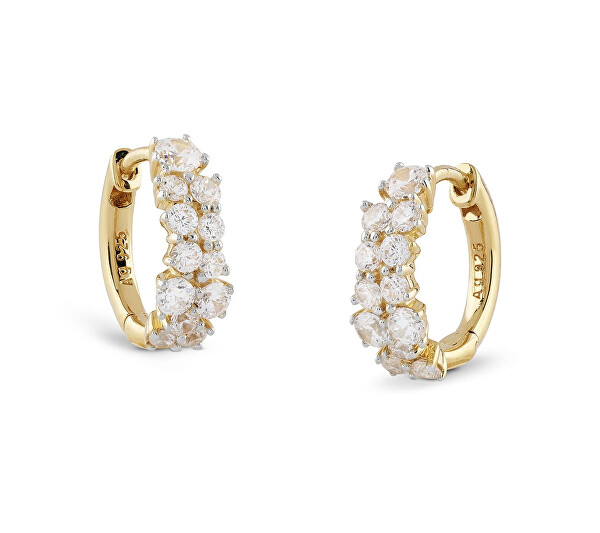 Luxusní kruhové náušnice s kubickými zirkony Jardin JSBE04481JWYGT/U