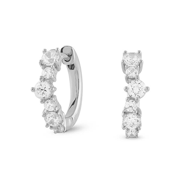 Třpytivé stříbrné kruhy Jardin JSBE04468JWRHT/U