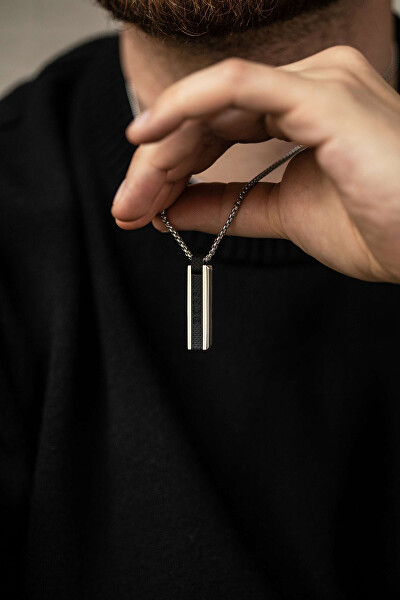 Pánský ocelový náhrdelník s přívěskem Sakis 1580365