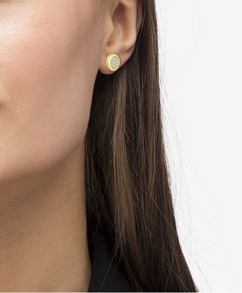 Bellissimi orecchini placcati in oro rosa con cristalli 1580382