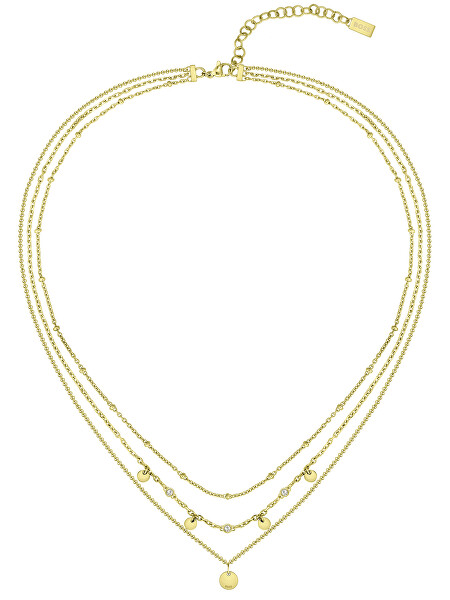 Módny pozlátený náhrdelník s kryštálmi Iris 1580334