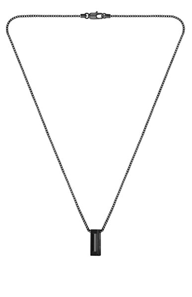 Černý pánský náhrdelník z oceli Candor 1580750