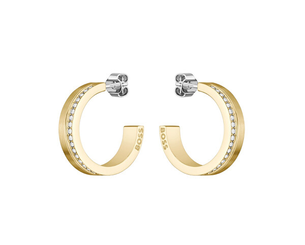 Eleganti orecchini a cerchio placcati in oro 1580522