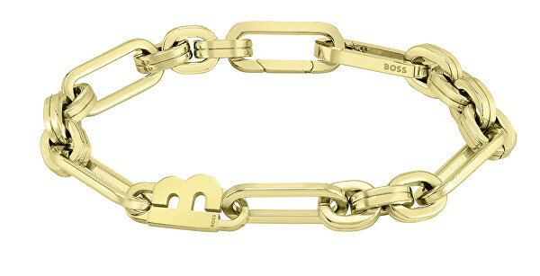 Distintivo bracciale a catena placcato oro Hailey 1580324