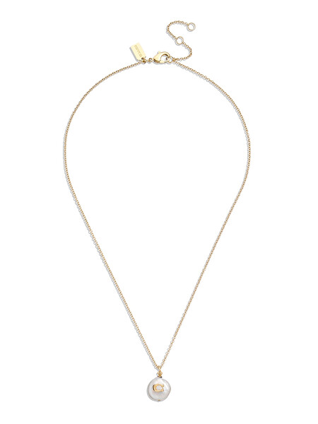 Elegantní pozlacený náhrdelník s perlou 37440611GLD107