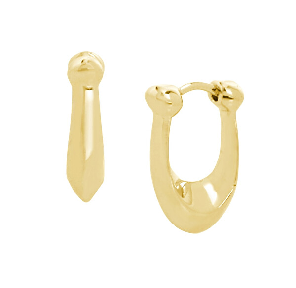 Pozlacené oválné náušnice z mosazi 37351447GLD710