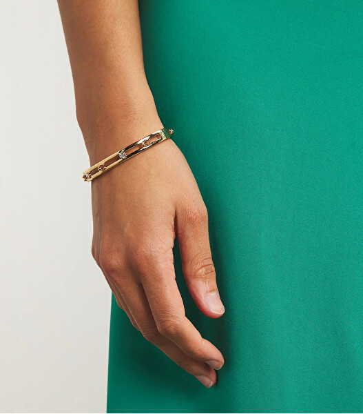 Pevný pozlacený náramek pro ženy 37506208GLD710