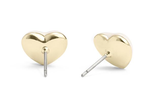 Půvabné srdíčkové náušnice z mosazi 37479226GLD100