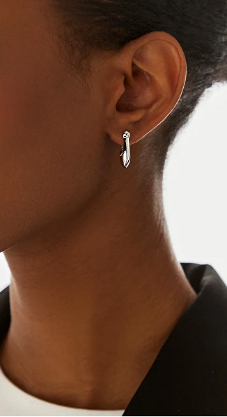 Slušivé oválné náušnice z mosazi 37351447RHO030